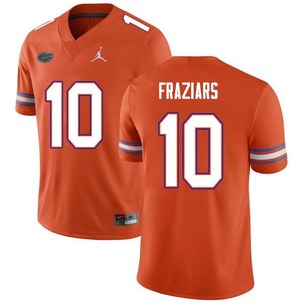 NCAA Florida Gators Ja'Quavion Fraziars Men's #10 Nike Orange Stitched Authentic College Football Jersey WDZ2464KN